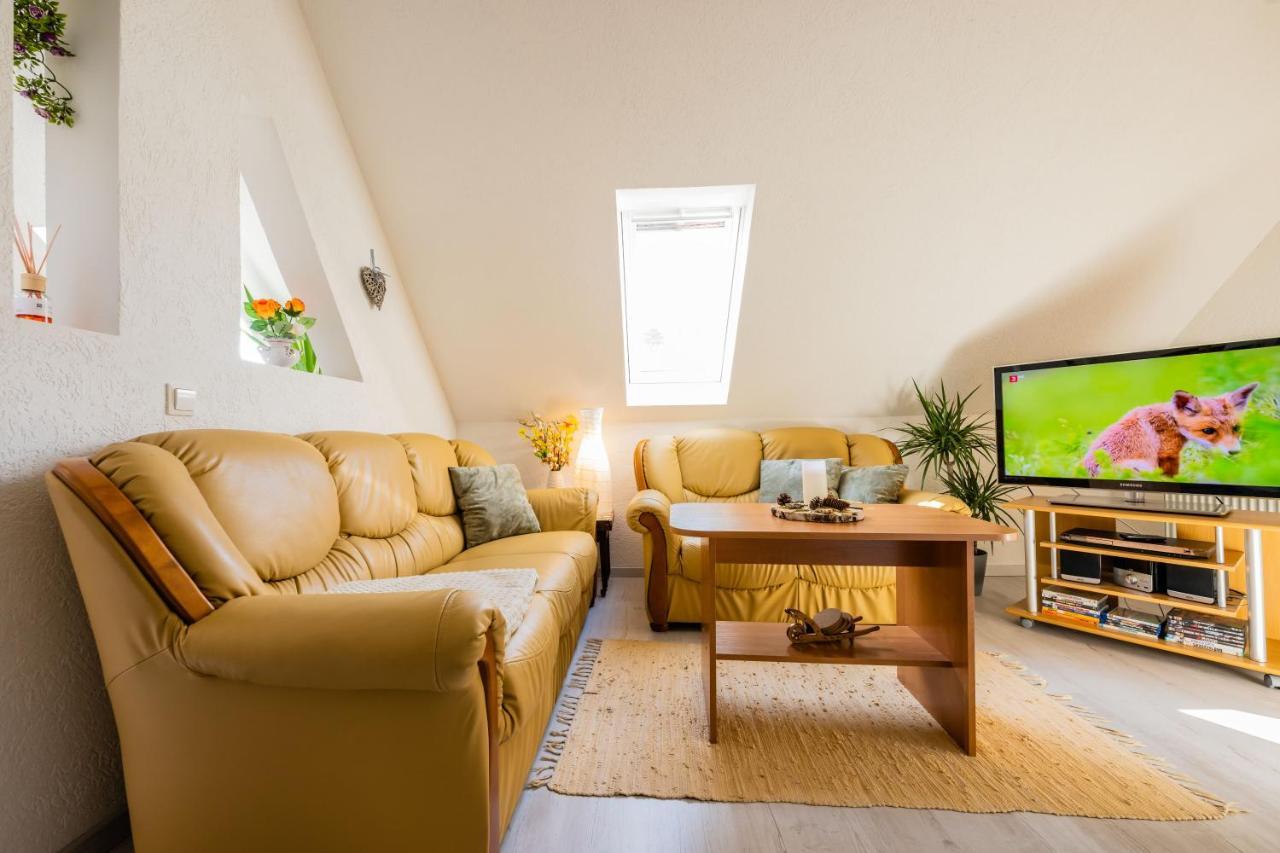 Waldblickwohnung Mit Schoener Terrasse Und Kamin 세브니츠 외부 사진